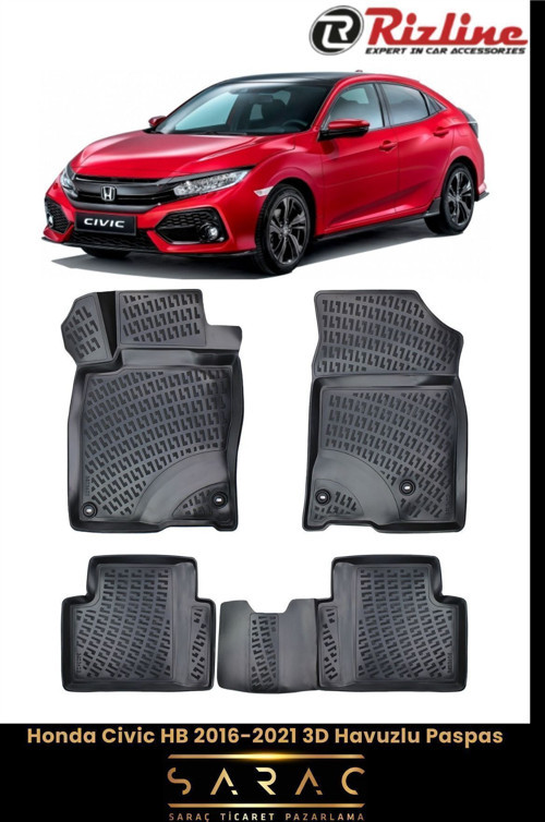 Honda Civic Hb 2019 Model 3D Havuzlu Paspas
