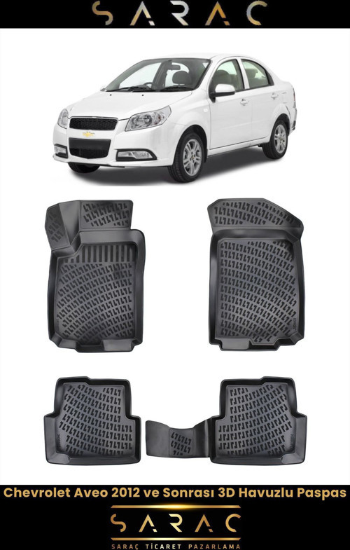 Chevrolet Aveo 2016 Model 3D Havuzlu Paspas