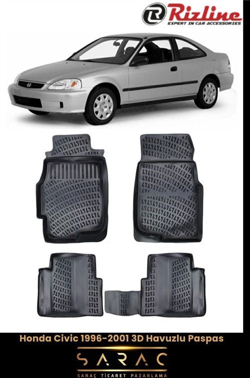 Honda Civic Sedan 1999 Model 3D Havuzlu Paspas