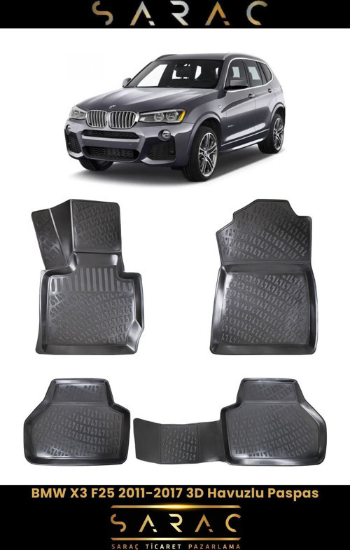Bmw X3 F25 2011-2017 3D Havuzlu Paspas