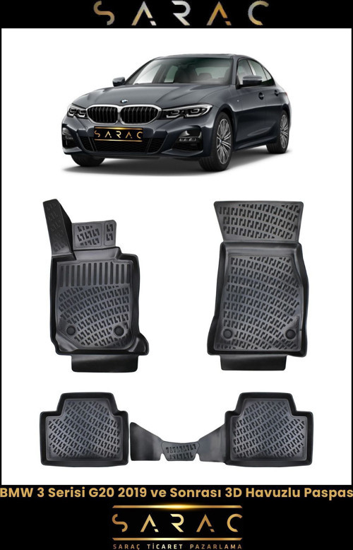 Bmw 3 Serisi G20 2020 Model 3D Havuzlu Paspas