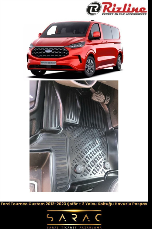Ford Tourneo Custom Şoför 2 Yolcu Koltuğu 2016 Model 3D Havuzlu Paspas