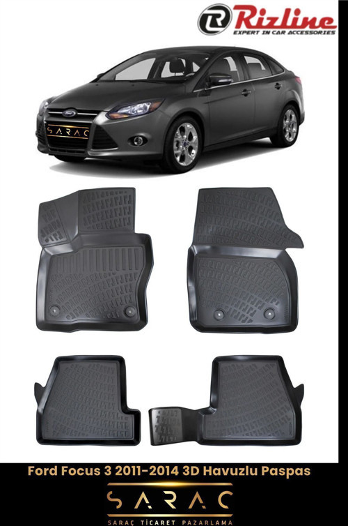 Ford Focus 2011 Model(Yeni Kasa) 3D Havuzlu Paspas