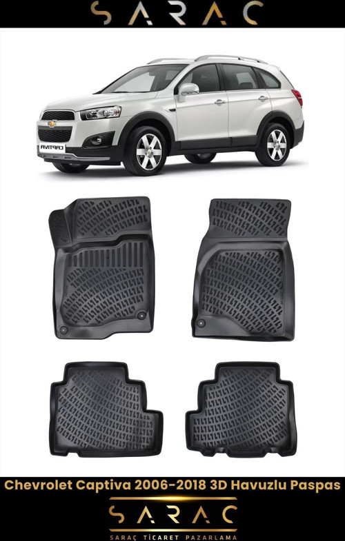 Chevrolet Captiva 2014 Model 3D Havuzlu Paspas