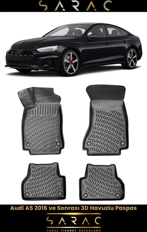 Audi A5 2017 Model 3D Havuzlu Paspas