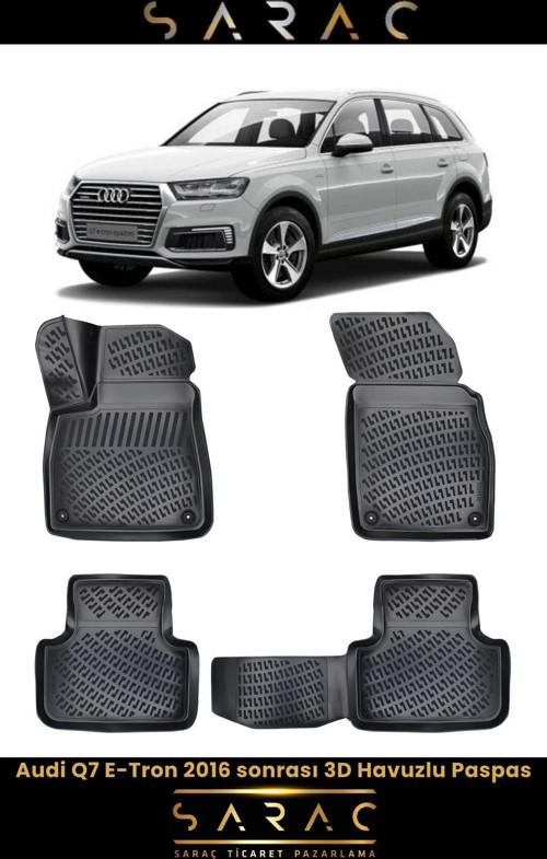 Audi Q7 E-Tron 2018 Model 3D Havuzlu Paspas