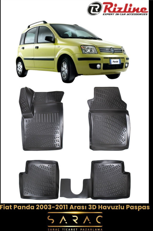 Fiat Panda 2011 Model(Eski Kasa) 3D Havuzlu Paspas