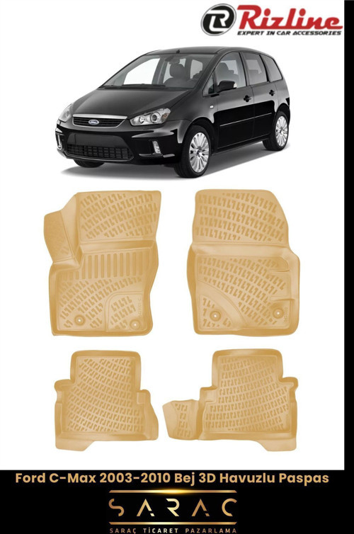 Ford C-Max 2022 Model 3D Havuzlu Paspas