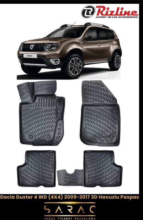 Dacia Duster 4X4 2014 Model 3D Havuzlu Paspas