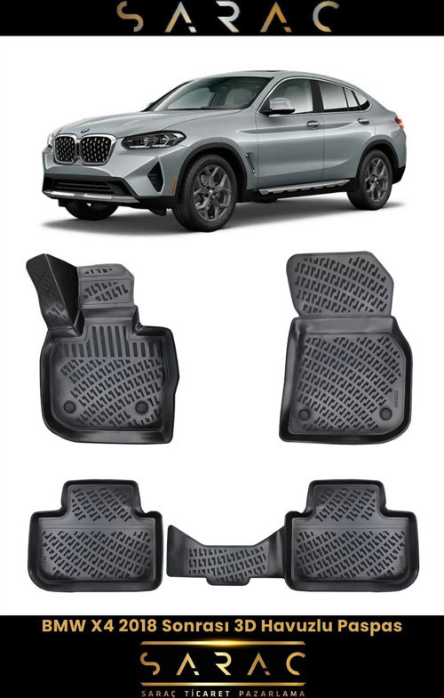 Bmw X4 2018 Model(Yeni Kasa) 3D Havuzlu Paspas