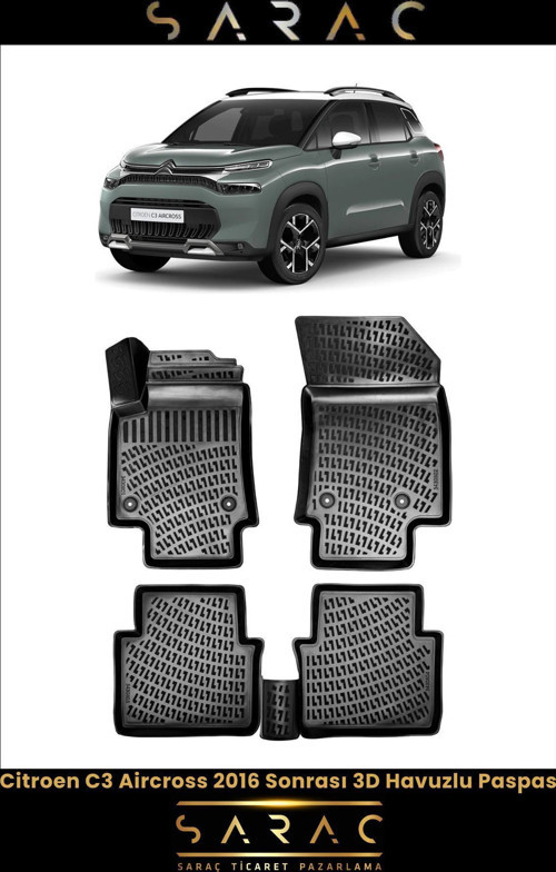 Citroen C3 Aircross 2018 Model 3D Havuzlu Paspas