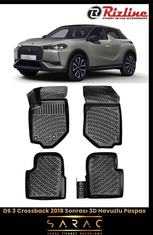 Ds3 Crossback 2018 Model 3D Havuzlu Paspas