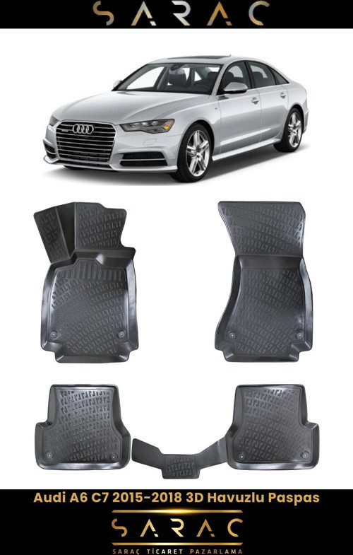 Audi A6 2018 Model(Eski Kasa) 3D Havuzlu Paspas