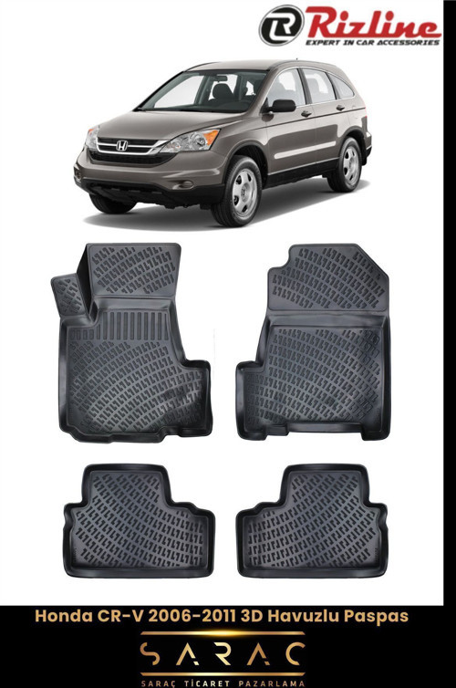 Honda Cr-V 2007 Model 3D Havuzlu Paspas