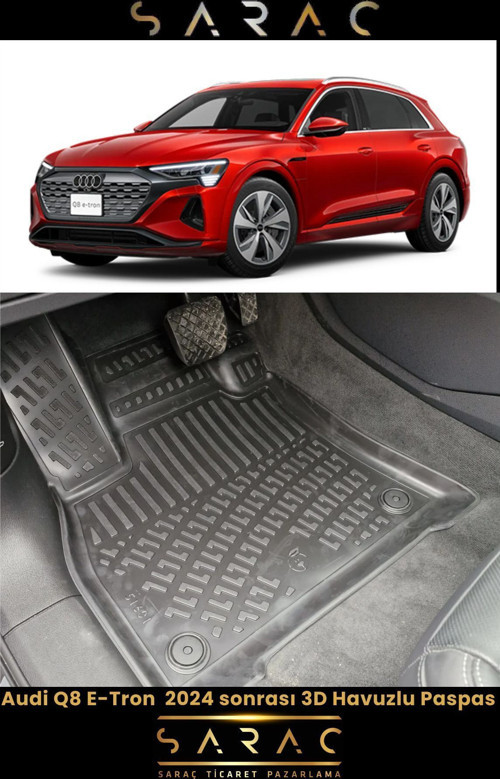 Audi Q8 E-Tron 2024 Model 3D Havuzlu Paspas