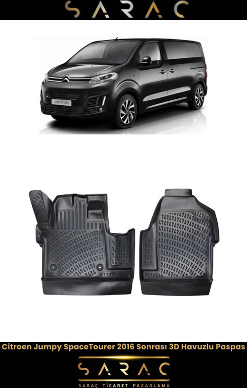 Citroen Jumpy Space/Spacetourer 2023 Model 3D Havuzlu Paspas