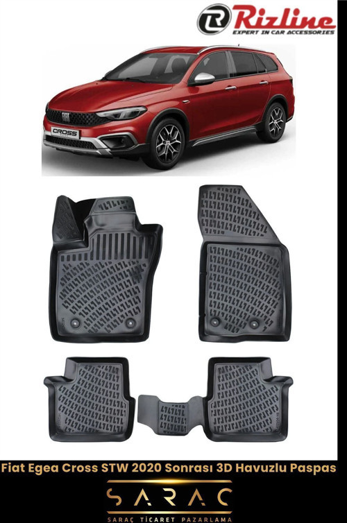 Fiat Egea Cross Stw 2020 Sonrası 3D Havuzlu Paspas