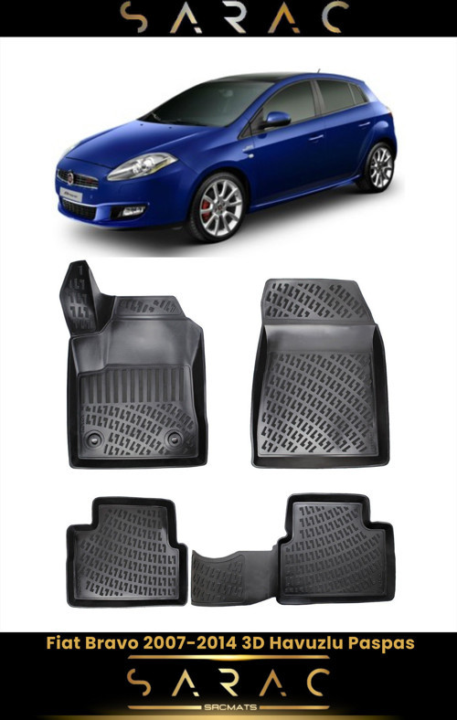Fiat Bravo 2010 Model Araca Özel 3D Havuzlu Paspas