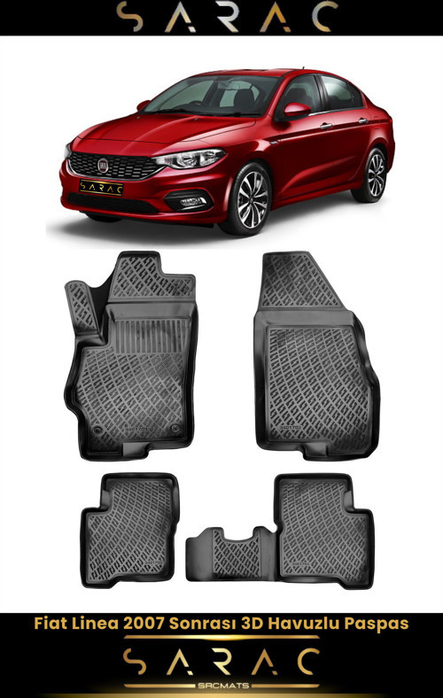 Fiat Linea 2011 Model Araca Özel 3D Havuzlu Paspas