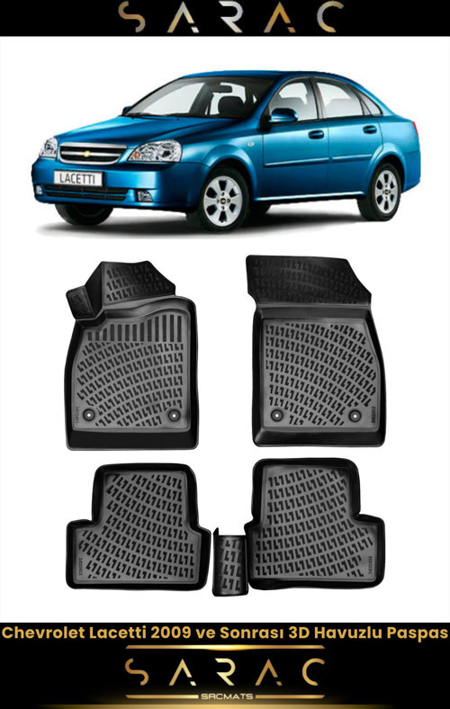 Chevrolet Lacetti 2015 Model Araca Özel 3D Havuzlu Paspas