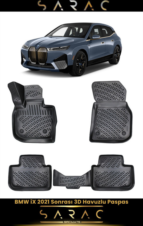Bmw Ix 2024 Model Araca Özel 3D Havuzlu Paspas