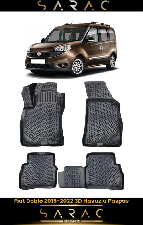 Fiat Doblo 2019 Model Araca Özel 3D Havuzlu Paspas