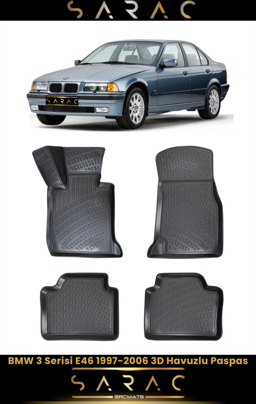 Bmw 3 Serisi E46 2001 Model Araca Özel 3D Havuzlu Paspas