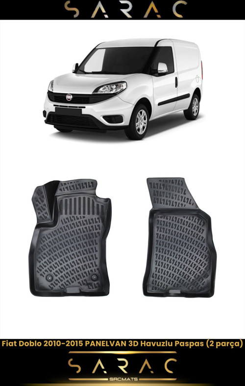 Fiat Doblo Panelvan 2014 Model Araca Özel 3D Havuzlu Paspas(2 Parça)