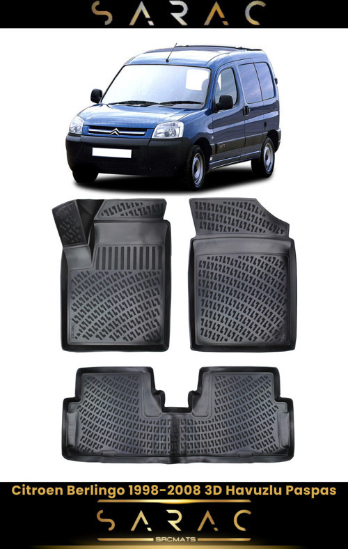 Citroen Berlingo 1999 Model Araca Özel 3D Havuzlu Paspas