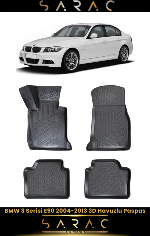 Bmw 3 Serisi E90 2010 Model Araca Özel 3D Havuzlu Paspas