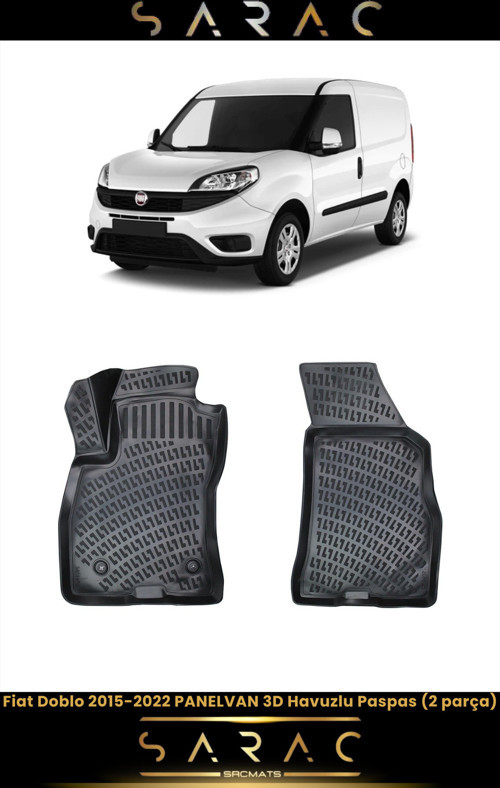 Fiat Doblo Panelvan 2021 Model Araca Özel 3D Havuzlu Paspas(2 Parça)