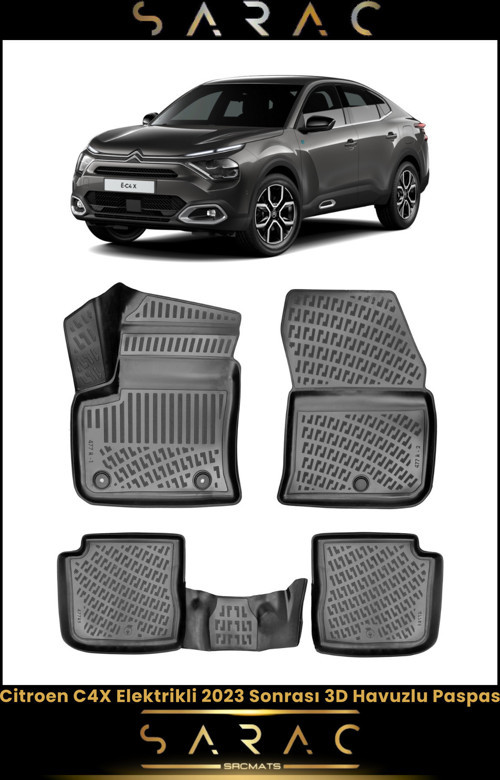 Citroen C4X Elektrikli 2023 Model Araca Özel 3D Havuzlu Paspas