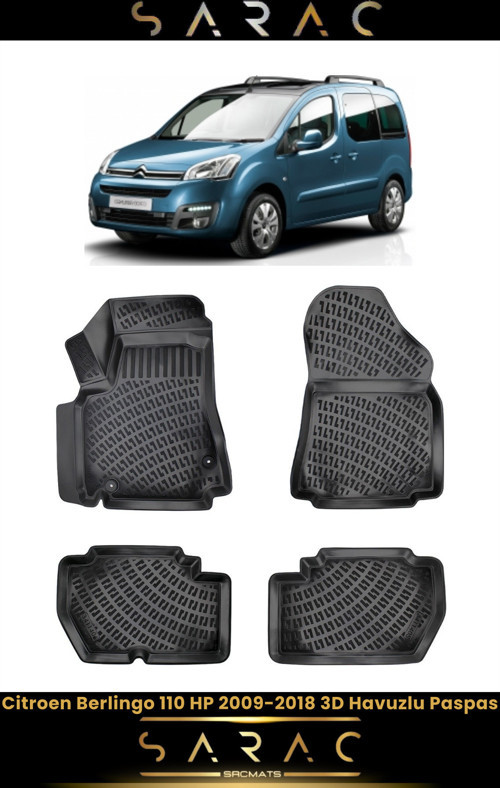 Citroen Berlingo 2015 Model Araca Özel 3D Havuzlu Paspas