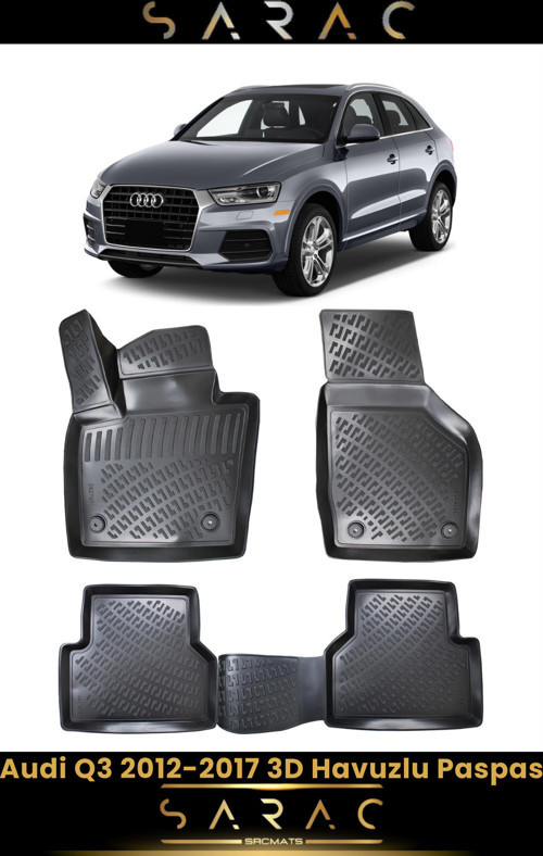 Audi Q3 2013 Model Araca Özel 3D Havuzlu Paspas