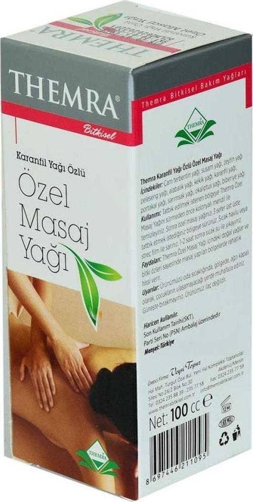 Bitkisel Doğal Karanfil Yağı Özlü Özel Masaj Yağı 100 cc