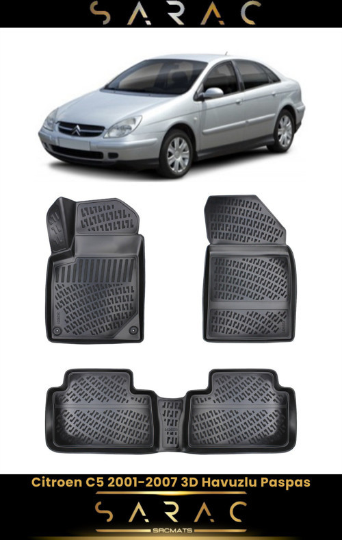 Citroen C5 2007 Model Araca Özel 3D Havuzlu Paspas