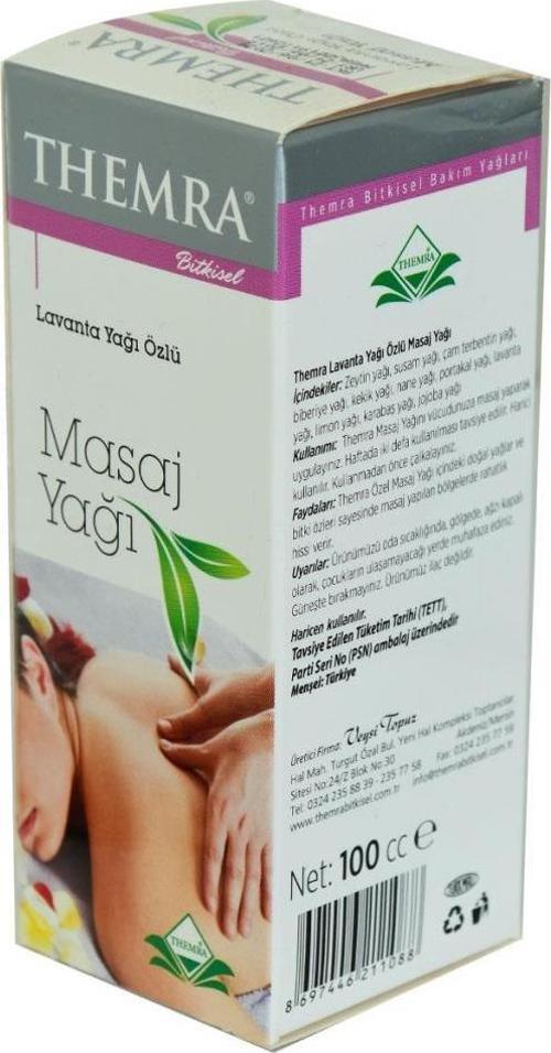 Bitkisel Lavanta Yağı Özlü Masaj Yağı 100cc