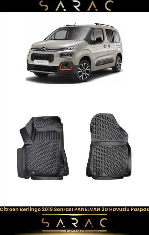 Citroen Berlingo Panelvan 2024 Model Araca Özel 3D Havuzlu Paspas(2 Parça)