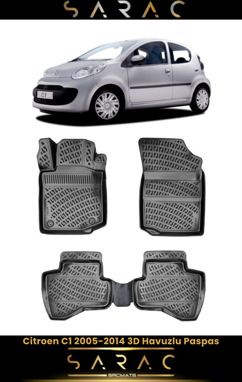 Citroen C1 2005 Model Araca Özel 3D Havuzlu Paspas