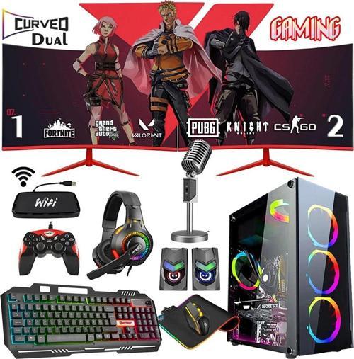 Sx75 Plus I7-860 16GB 240GB Gt730 24" Dual Curved Oyuncu Masaüstü Bilgisayar