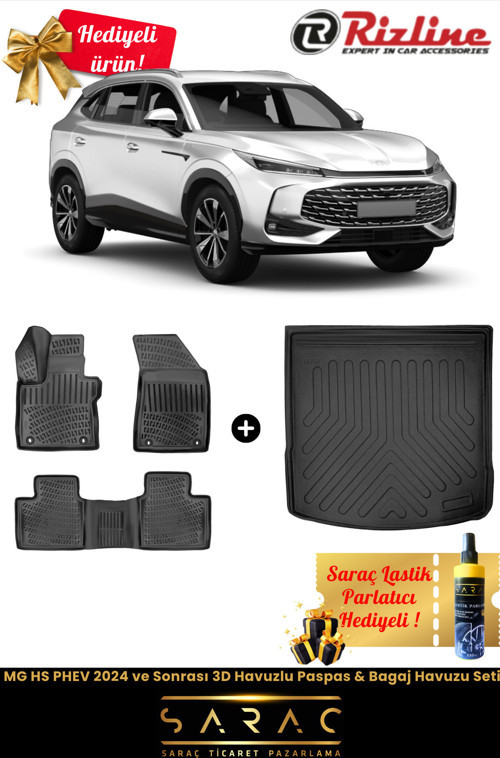 Mg Hs Phev 2024 Ve Sonrası Havuzlu Paspas & Bagaj Havuzu Seti+Hediyeli!