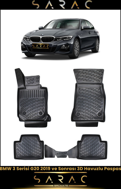 Bmw 3 Serisi G20 2024 Model Araca Özel 3D Havuzlu Paspas
