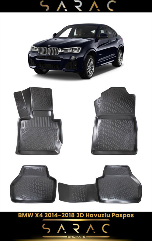 Bmw X4 2014 Model Araca Özel 3D Havuzlu Paspas