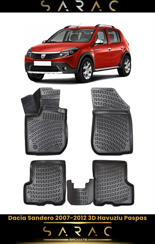 Dacia Sandero 2009 Model Araca Özel 3D Havuzlu Paspas
