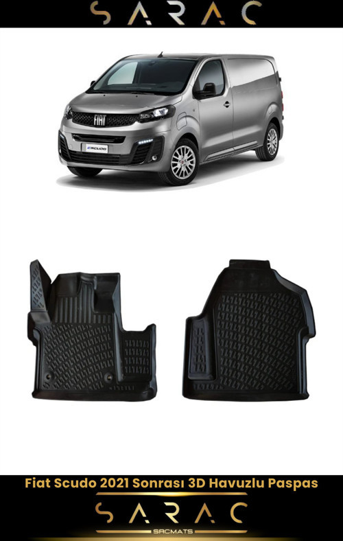 Fiat Scudo 2021 Model Araca Özel 3D Havuzlu Paspas