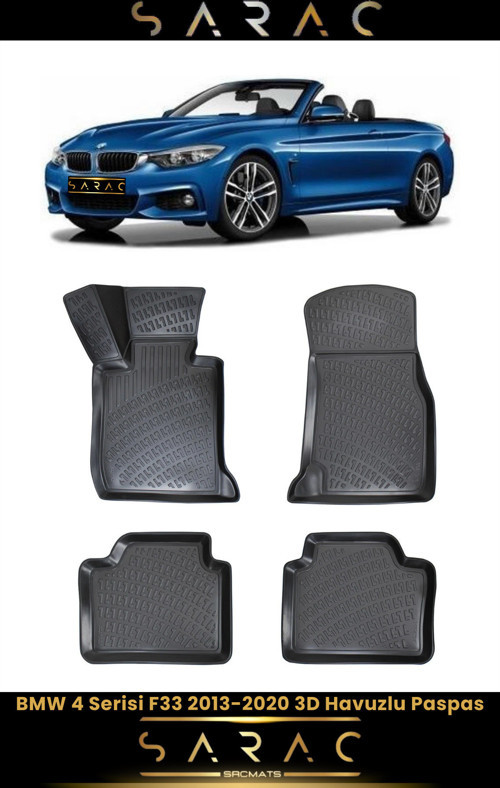 Bmw 4 Serisi F33 2014 Model Araca Özel 3D Havuzlu Paspas