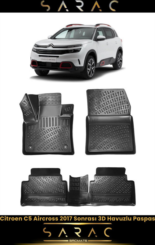 Citroen C5 Aircross 2023 Model Araca Özel 3D Havuzlu Paspas