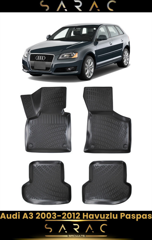 Audi A3 Hb/Sedan 2005 Model Araca Özel 3D Havuzlu Paspas