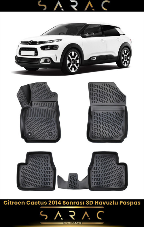 Citroen Cactus 2016 Model Araca Özel 3D Havuzlu Paspas