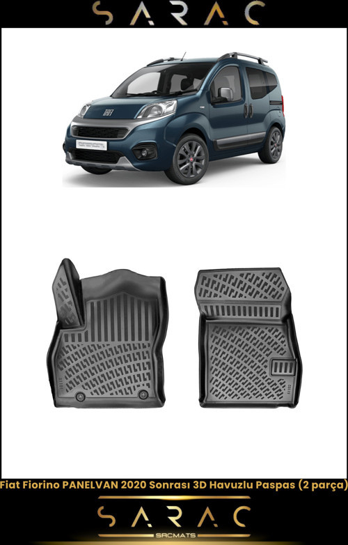 Fiat Fiorino Panelvan Dizel 2024 Model Araca Özel 3D Havuzlu Paspas(2 Parça)